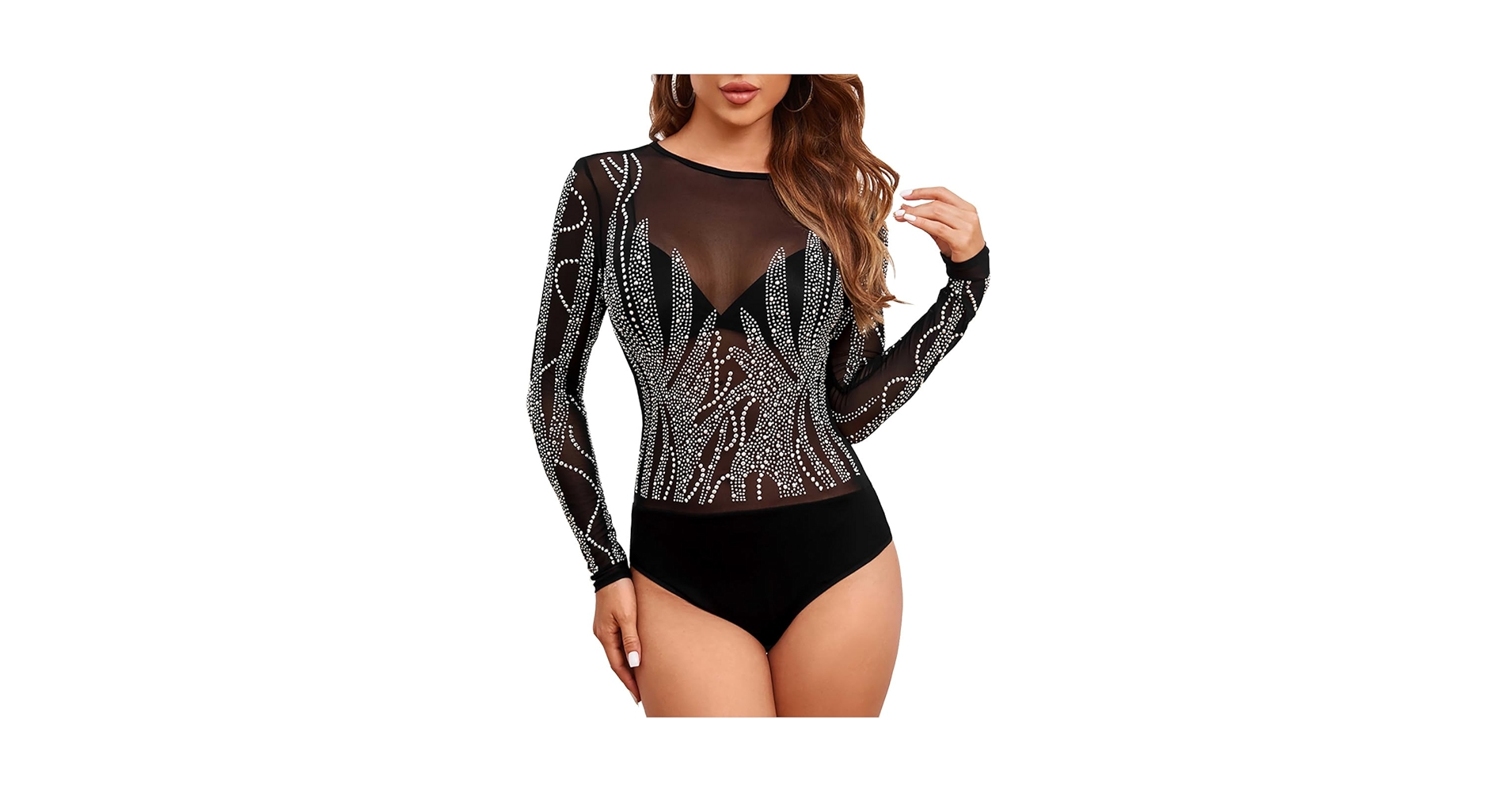 Amazon.com: SEBOWEL Women Off The Shoulder Sheer Mesh