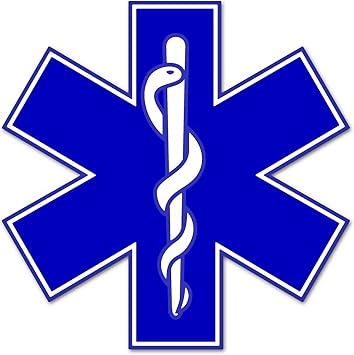 Rogue River Tactical EMS EMT Star of Life Sticker Decal Blue Medical Paramedic Ambulance 3"