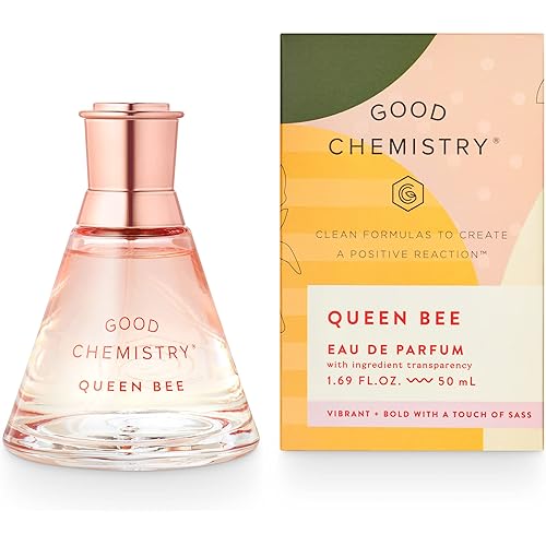 Good Chemistry Queen Bee Eau de Parfum 1.7 fl oz - Long-Lasting Perfume with Black Currant, Peony, & Amber - Bold, Clean & Vegan