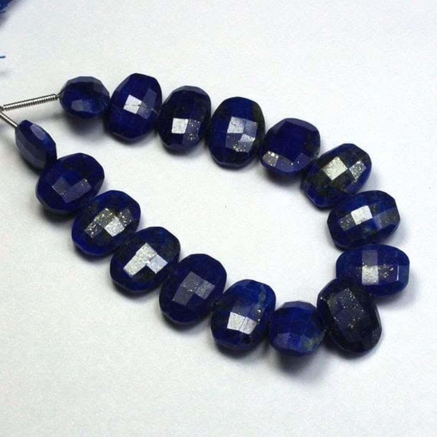 Lapis-Lazuli bleu véritable pour fabriquer un collier artisanal, perles facettées de 16 pouces