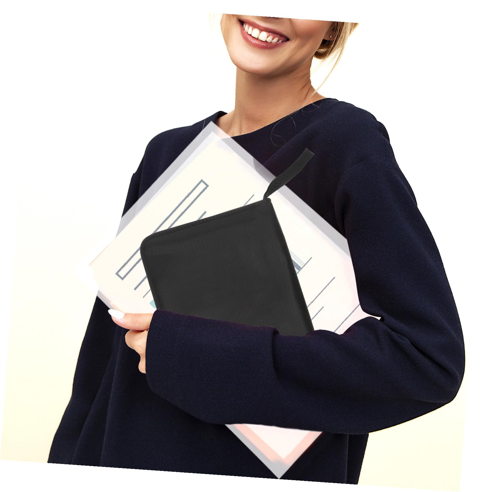 Borsa Portadocumenti e Ignifuga Organizer per Documenti Importanti Classificatore per Lettere Estratti Conto e Foto Realizzato in Composito e Materiale in Pvc