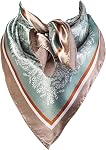Bandanas for Men Women Western Foulard Cowboy Silk Paisley 35 Inch Head Scarf Oversize Neckchief