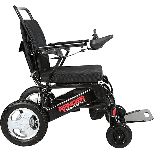 Porto Mobility 2022 Ranger SpacePro Carbon Fiber Lightweight Foldable Next Generation Electric Wheelchair (Carbon, Standard)