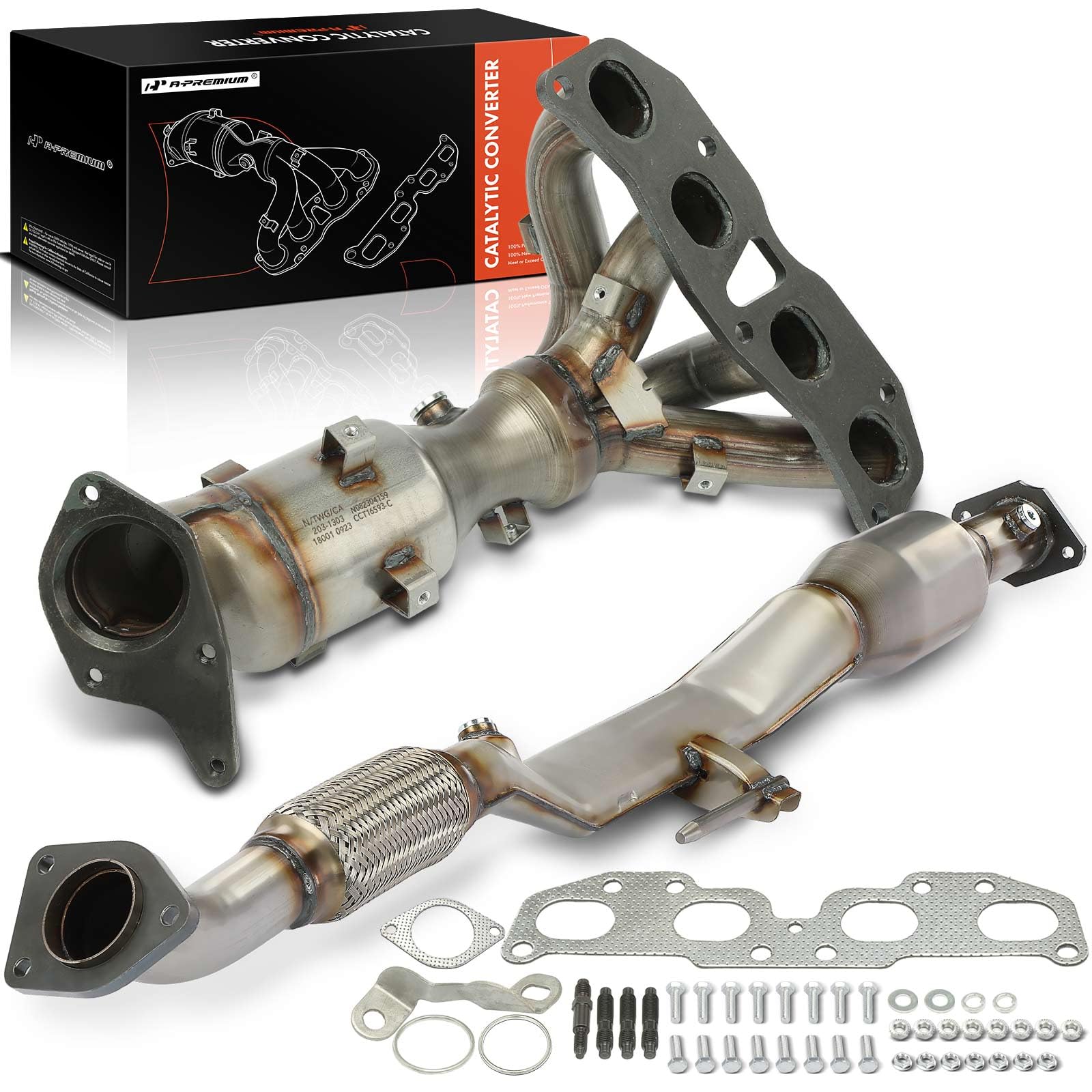 A-Premium Front and Rear 2-PC Exhaust Manifold Kit