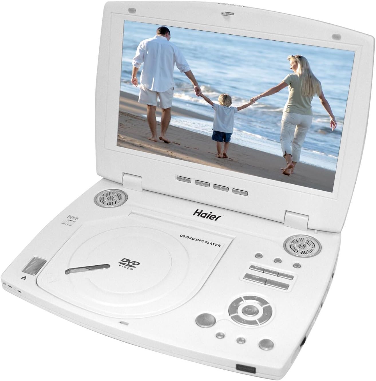 Haier 10Inch Portable DVD Player (White) Electronics