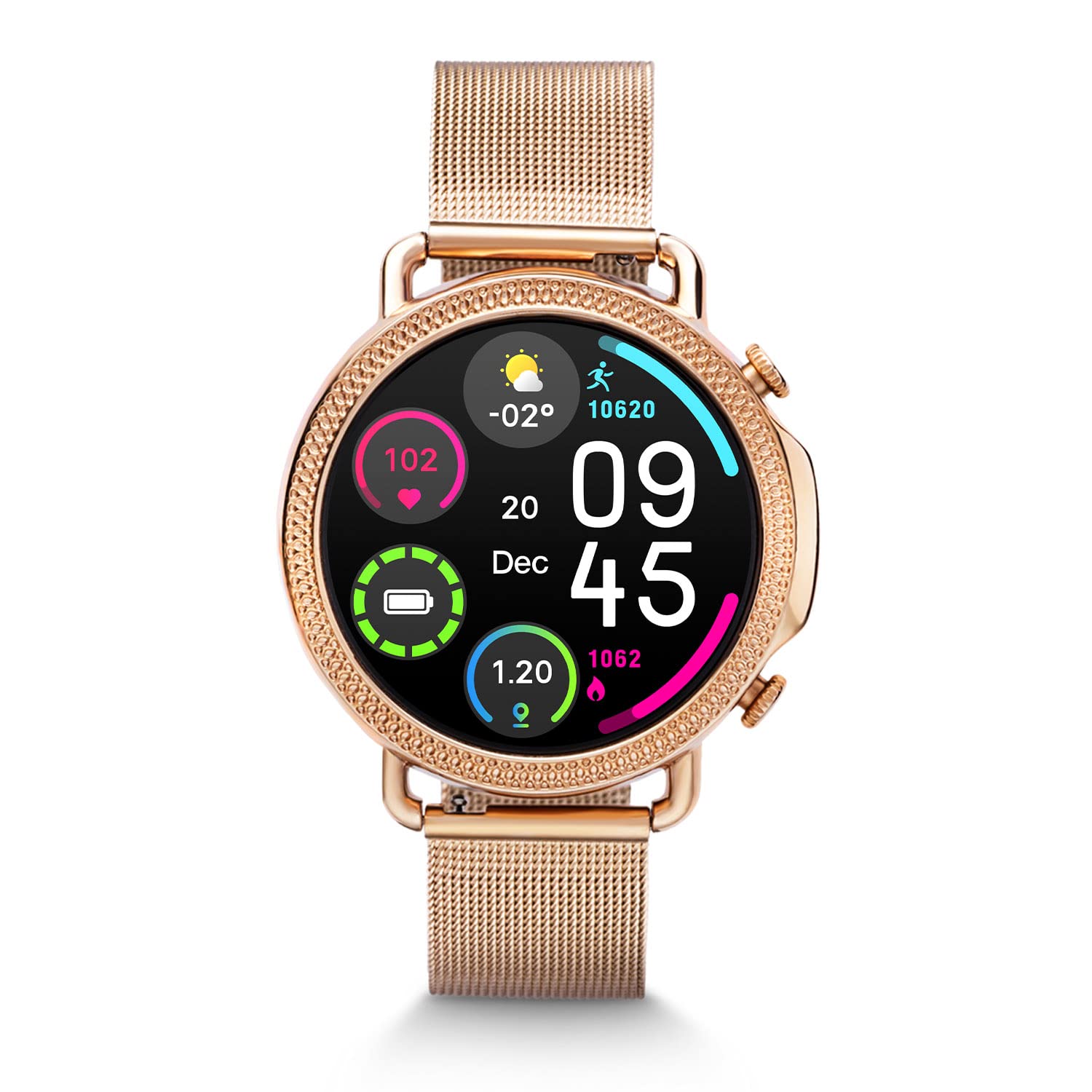 Vibez by Lifelong Ornate Smartwatch for Women with HD Display|Body Temprature |24x7 Heart Rate & SpO2 Tracking|8 Sports Mode|Sleep Monitor|IP67|7 days Battery Backup (VBSWW450,Gold) (B09ZXYV3Y2) Amazon Price History, Amazon Price Tracker