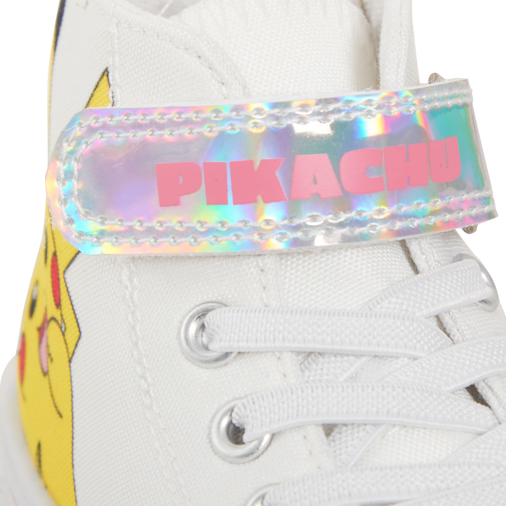 Scarpe da ginnastica alte da bambina, in tela, con cerniera, motivo: Pokemon Pikachu Eevee