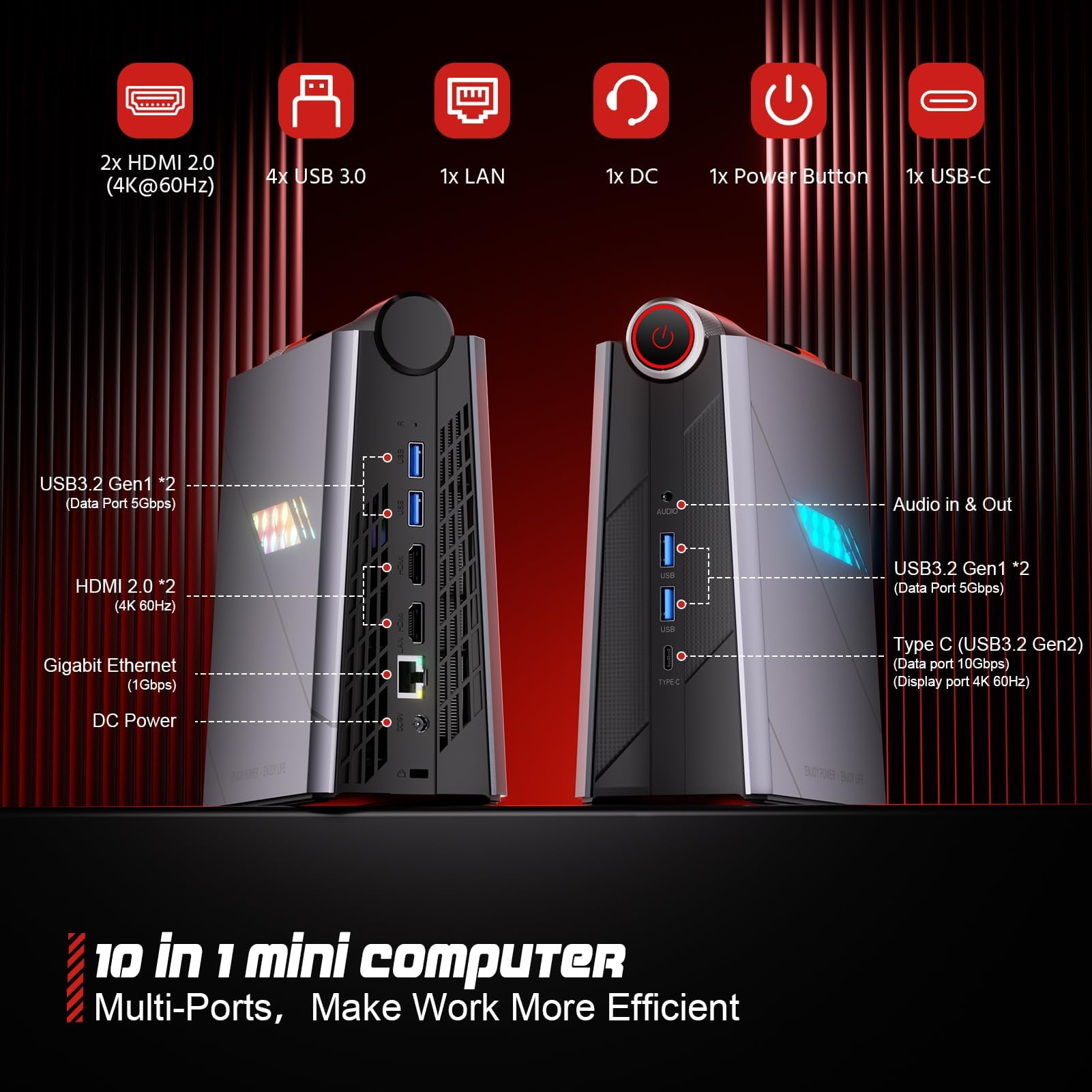 Amazon.com: ACEMAGIC AD08 Mini Gaming PC 12TH Core i9-12900H,32GB