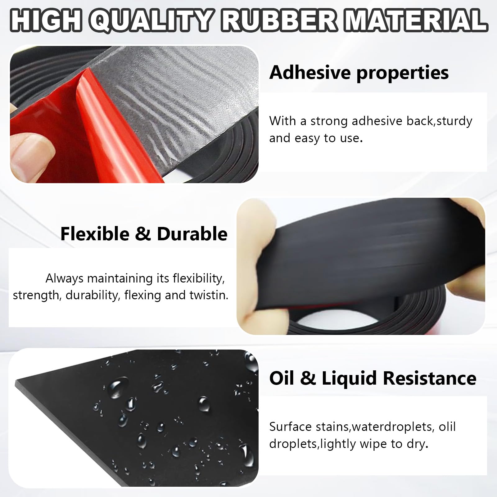 Nastro In Gomma Autoadesivo 50mm X 1,5mm X 3,2m - Guarnizioni, Antivibranti, Fai Da Te - Foto 9