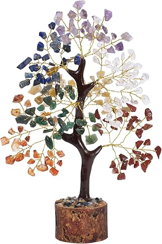NARIBABU Árbol de los siete chakras, árbol de la vida de cristal, decoración de Feng Shui, piedras de chakra, cristales curativos para la buena