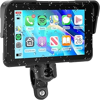 VECHTEL Motorcycle Navigation Wireless CarPlay and Android Car by Moto, 5 Inch HD Touchscreen GPS Navigation for Motorcycl...