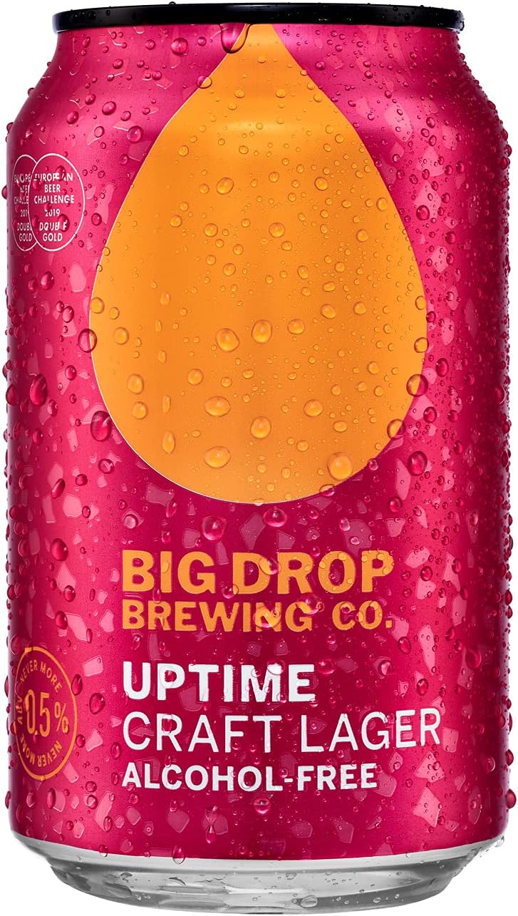 Big Drop Brewing Uptown Craft Lager, Naturally Brewed Alcohol Free