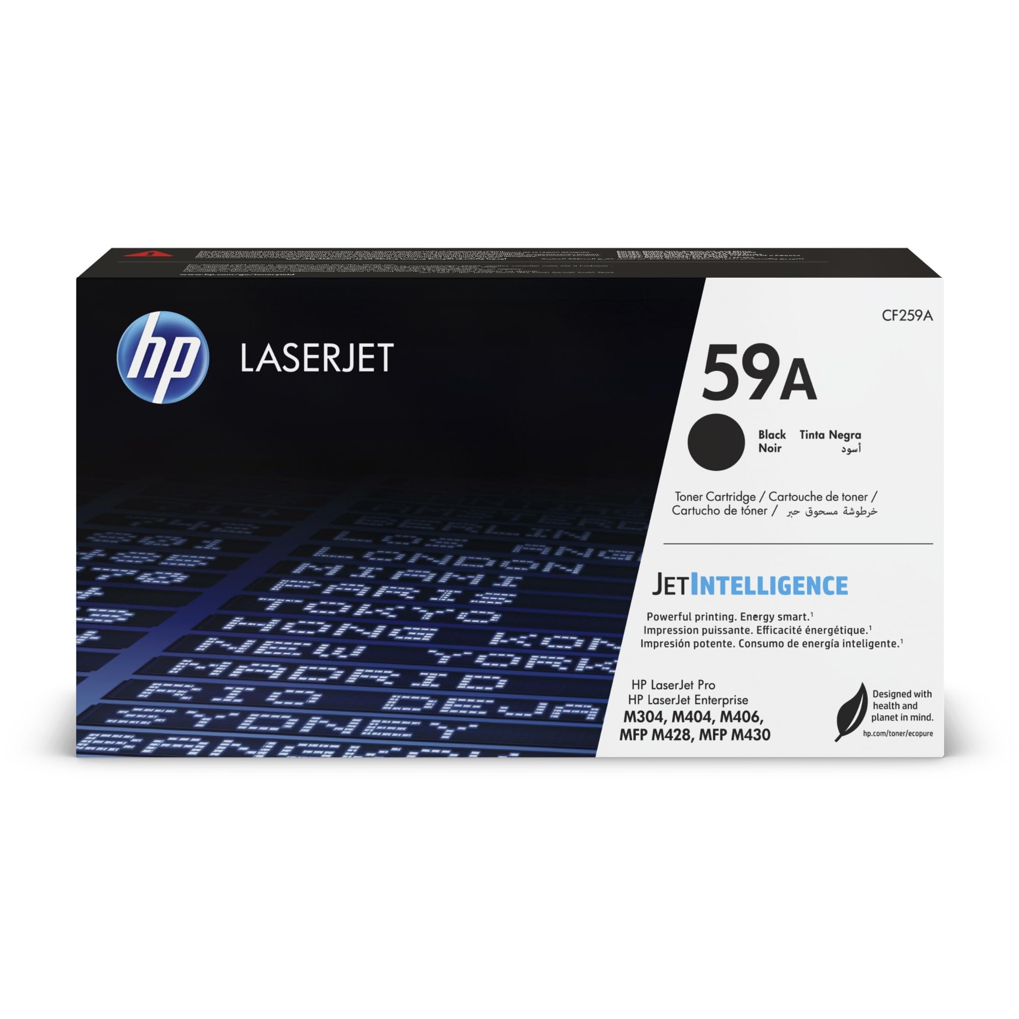 HP 59A CF259A, Cartuccia Toner Originale da 3000 Pagine, Compatibile con le Stampanti LaserJet M304, M404, M406, MFP M428, MFP M430, Nero