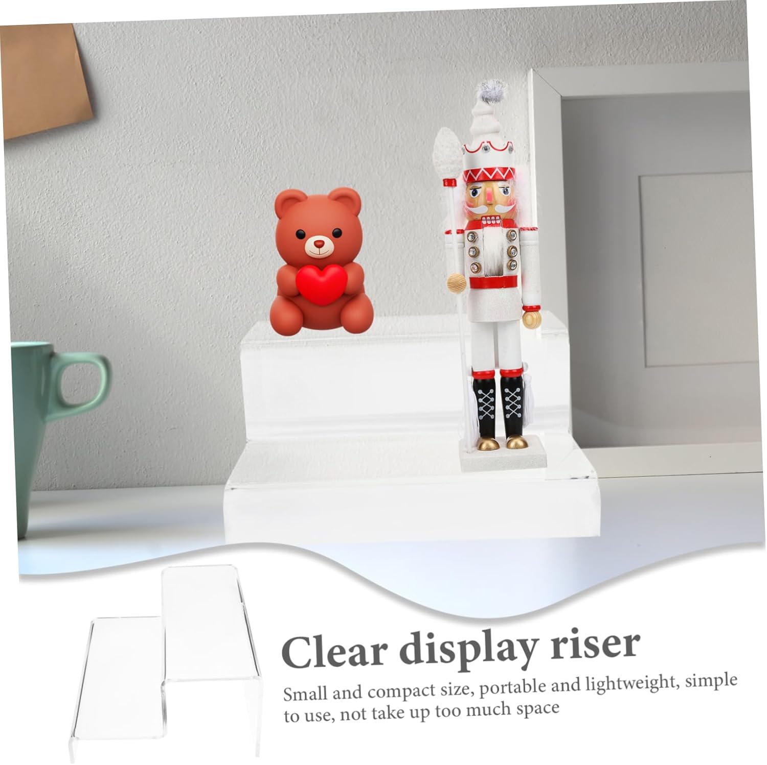 Alipis 3pcs Acrylic Display Riser Stand Organizer for Craft Figures Models and Collectibles Compact Sturdy Design for Retail Trade Shows and Home Decor