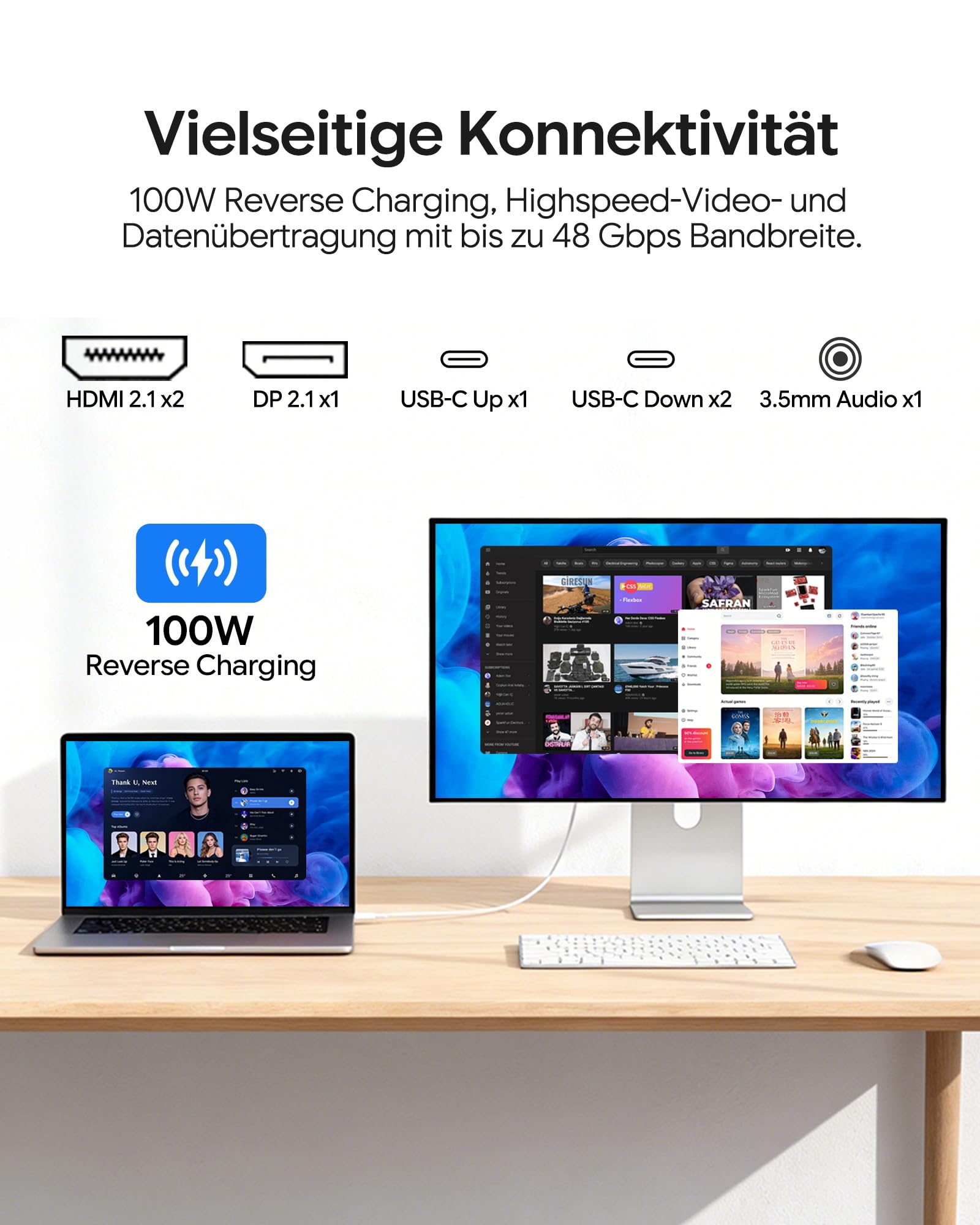 G32P 31,5 Zoll 6K Monitor 6144 x 3456 Höhenverstellbarer Ständer | 2000:1 Kontrast 500 cd/m², 99% DCI-P3 USB-C 100W 80Gbps, ATW AR-entspiegelt, für Designer Videobearbeitung CAD