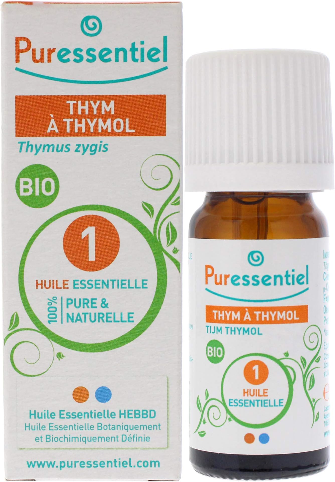 Puressentiel Organic Essential Oil - Thyme Thymol for Unisex 0.17 oz Oil