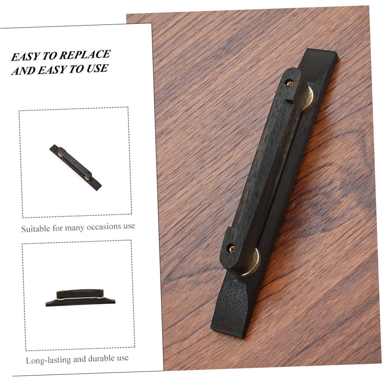 Abaodam 3pezzi Ponte Legno Per Chitarra Folk Accessorio Per Sostituzione Professionale Design Elegante e Struttura Semplice Per Musicisti e Appassionati Chitarra