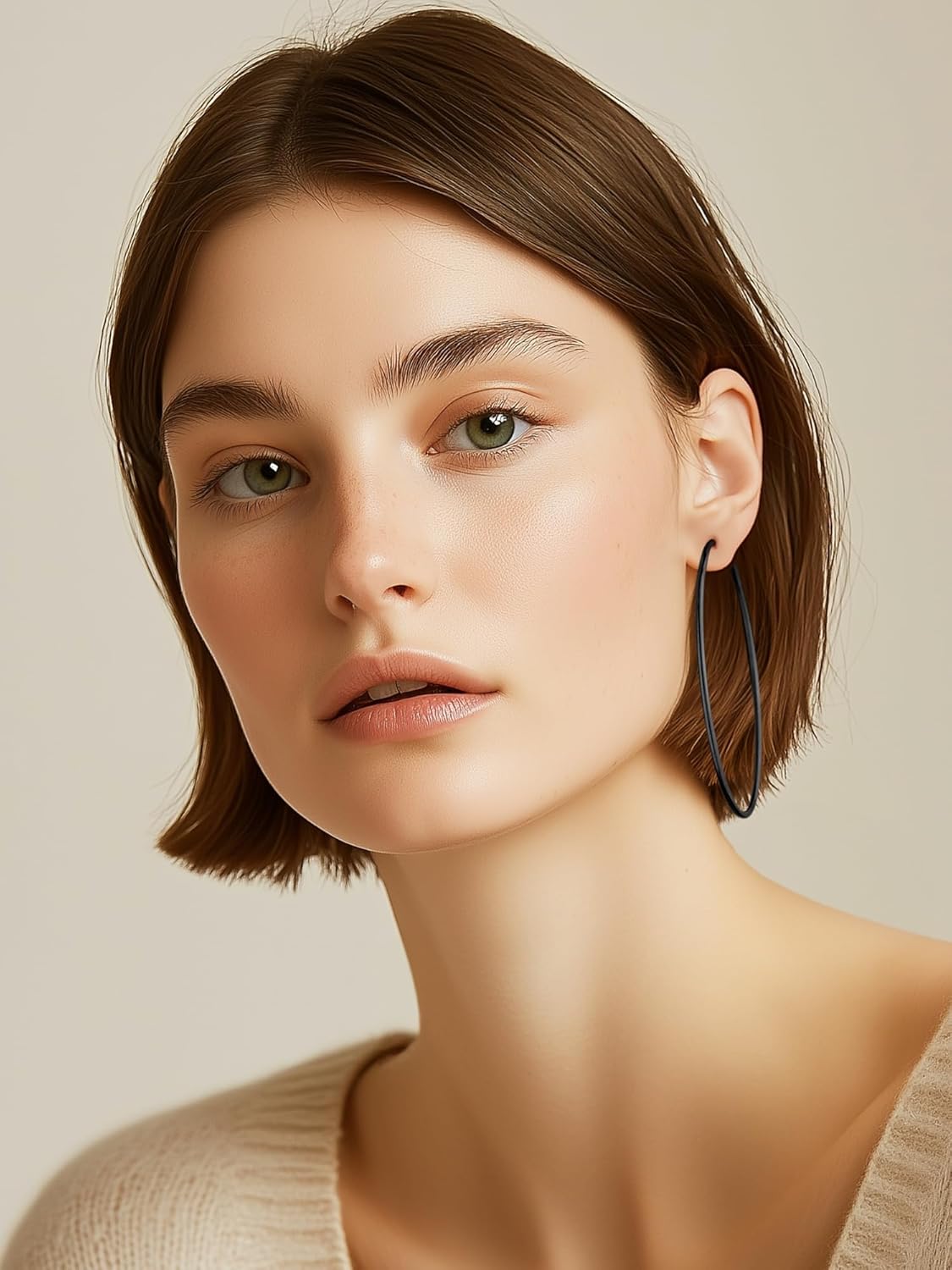 PROSTEEL Chunky Hoop Earrings for Women, 316L Stainless Steel Large Hoop, Minimalist And Chic Jewelry, 14K Gold/Silver/Black, Hypoallergenic for Sensitive Skin, Size: 20~100mm, Come with Box - Image 2