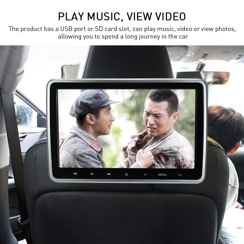 Amazon | 10.1インチ 車載 ヘッドレスト DVDプレーヤー 後部座席用