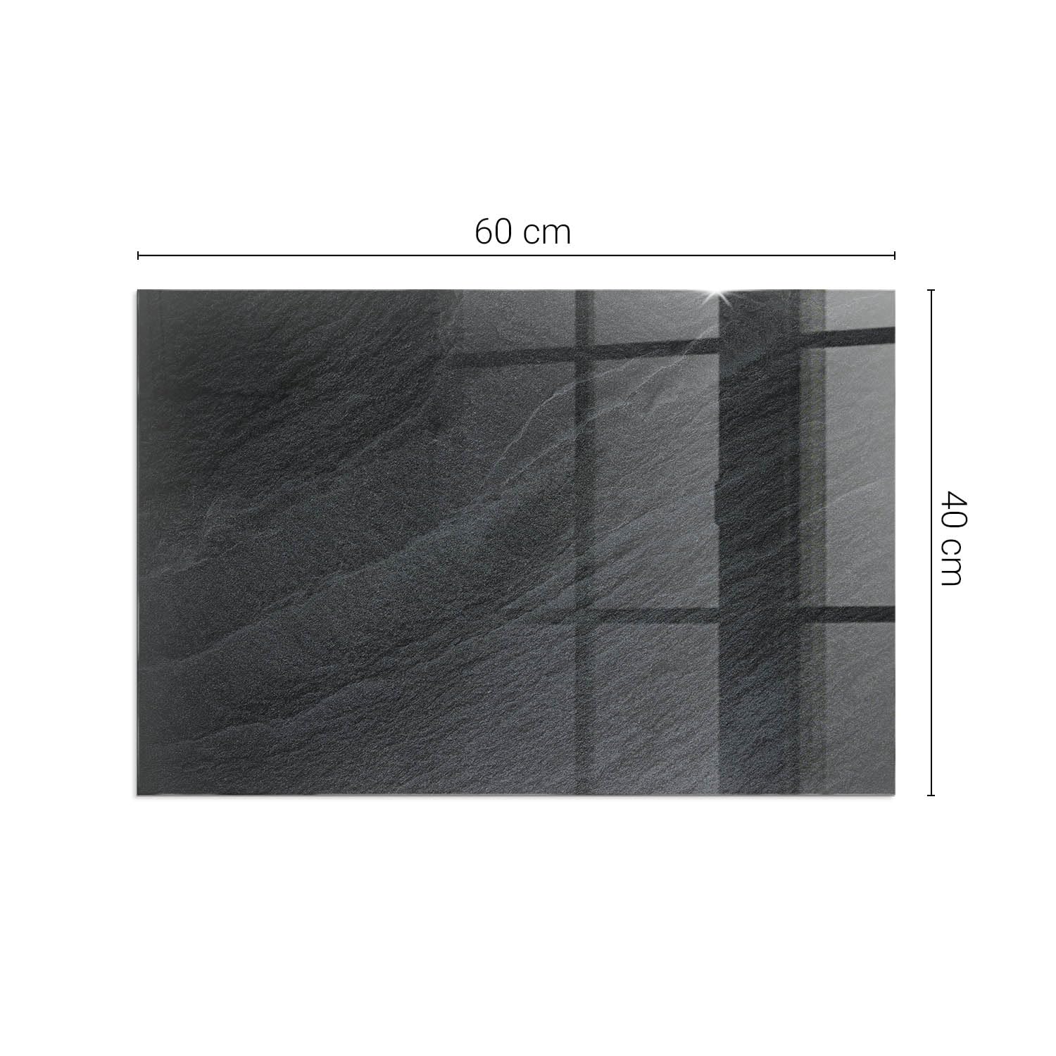 Kaminbodenplatte für Kaminofen 60x40 cm Hartglas Glasboden Stilvollem Motiv Dekorative Glasbodenplatte Hitzeschutz Rechteckige Schutzplatte Elegantes Design - Natursteinstruktur