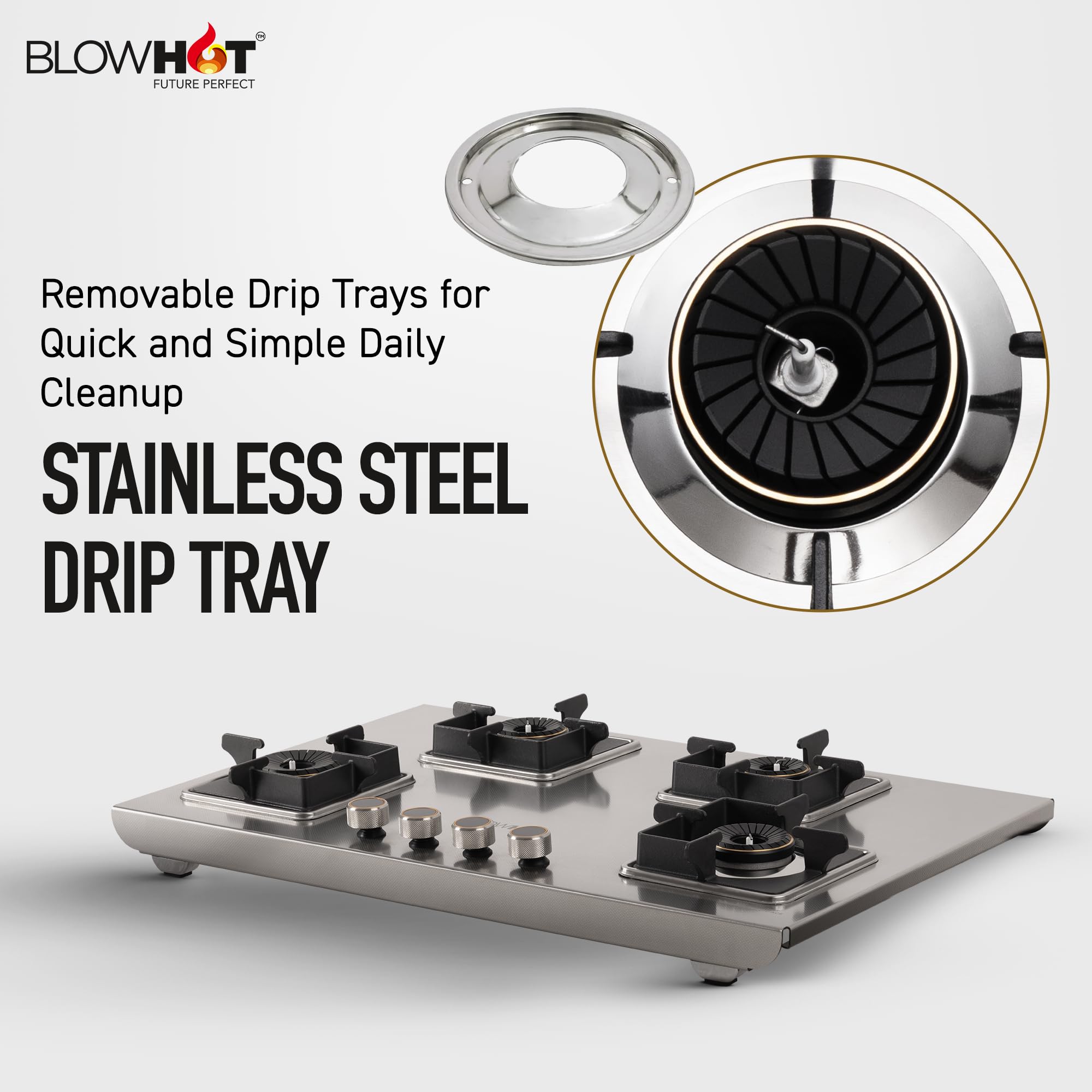 BLOWHOT Garnet Gas Stove - Auto Ignition & Durable Surface -8