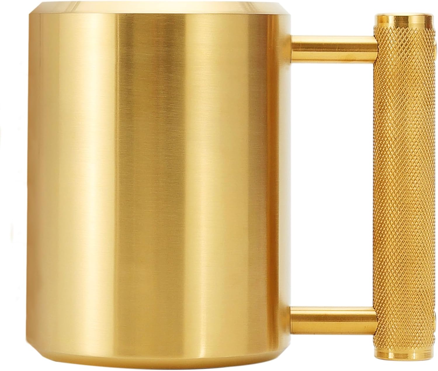 Heavy Mug Weighted Mug 18LB/8KG 10 oz Heavy Workout Cup with Non-Slip Handle, 304 Stainless Steel Fitness Dumbbell Coffee Mug for Home Gym Training, Arm Strength Challenge,Golden