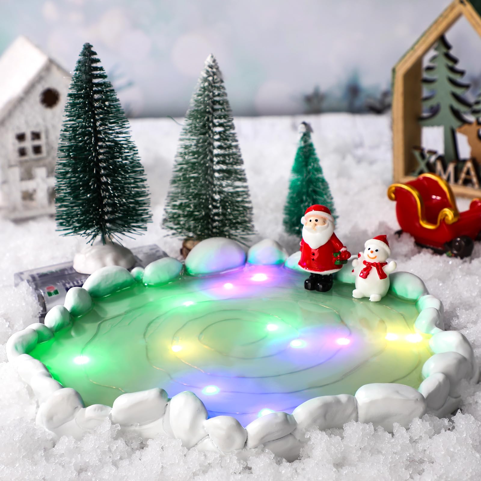 Amazon.co.jp: Cinnvoice 7インチ ライト付きクリスマスビレッジ