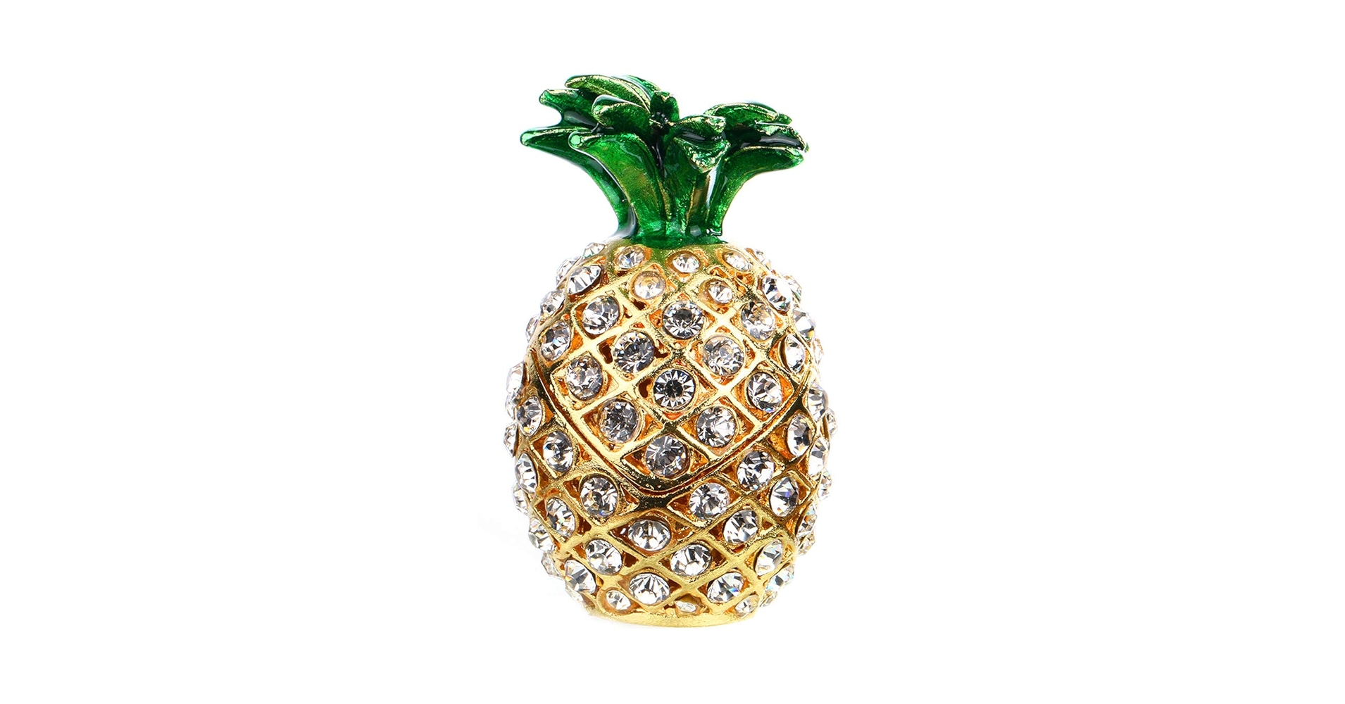 Amazon.com: YU FENG Bling Pineapple Trinket Boxes Hinged