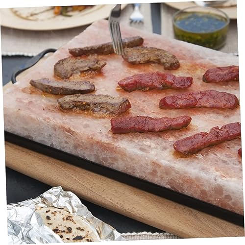 Miniatura 7 de GANAZONO Soporte para placa de sal de acero inoxidable para parrilla, placa de losa de sal, filetes de sal del Himalaya, soporte para bloque de sal,