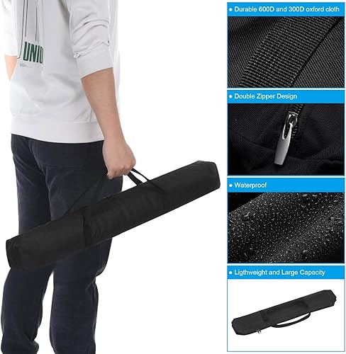 Miniatura 3 de PATIKIL Bolsa de repuesto para trípode de 35 pulgadas, bolsa de nailon plegable de repuesto para silla de campamento, funda de transporte con correa