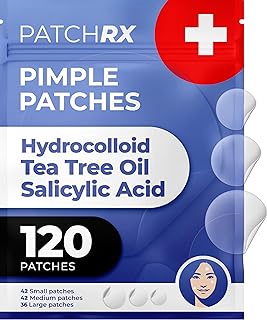 Salicylic Pimple Patches (120 Pack), Salicylic Acid Acne Patches with Tea Tree Oil - Zit Patch and Pimple Stickers for Face for Skin Care - Salicylic Acid Acne Dots (Packaging May Vary)