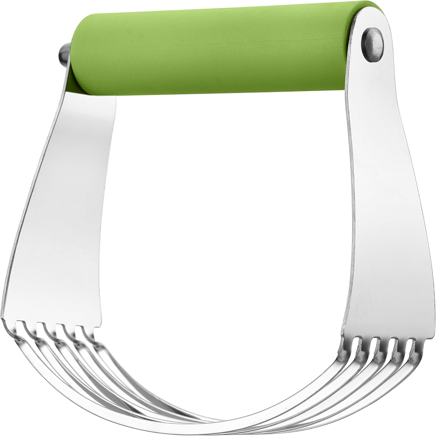 Spring Chef Large Green Dough Blender For Baking, Professional Dough Cutter Tool, Stainless Steel Puff Pastry Cutter Tool with Sharp Blades, Dishwasher Safe Pastry Blender for Easy Mixing