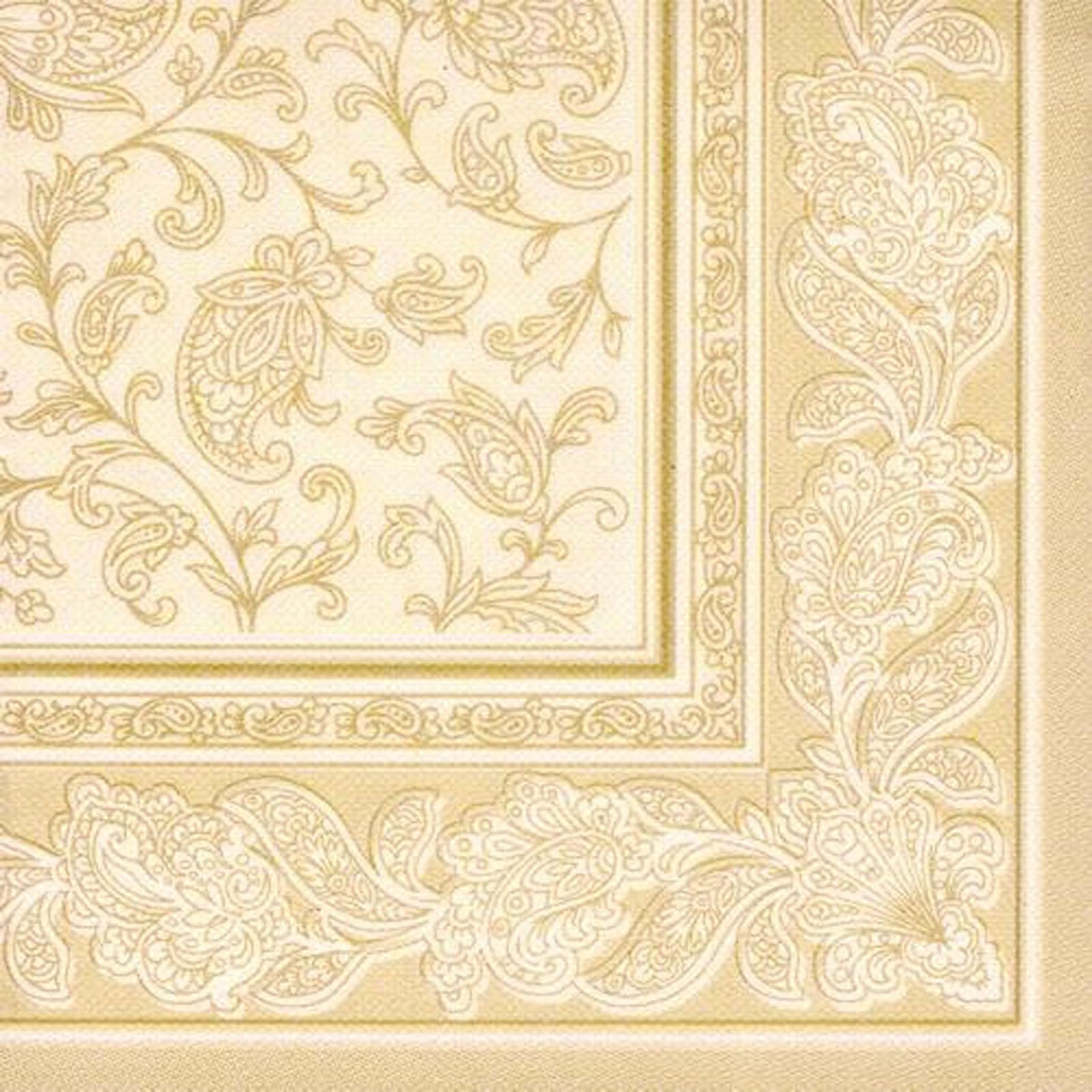 PAPSTAR 250 Premium Servietten ROYAL Collection 1/4-Falz 40 cm x 40 cm Champagner Ornaments hochwertig