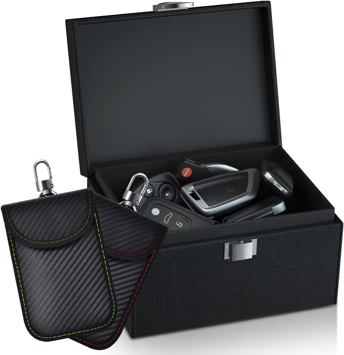 Faraday Box for Car Keys and Faraday Bag for Key Fob Protector(2Pack