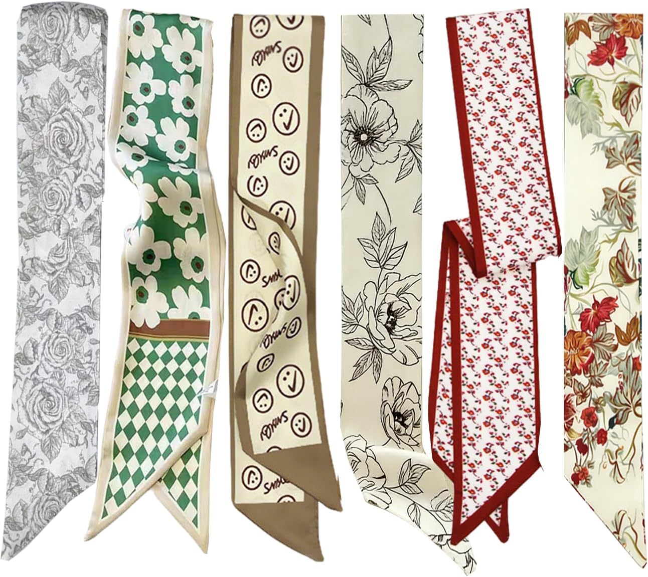Hioyiwse Purse Scarf Handbags For Women Skinny Hair Neck Accessories Scarves With Bag Scarfs Handle Fashion Lightweight