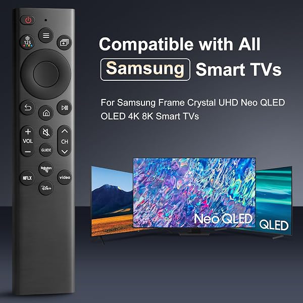 (Pack of 2) Universal Remote Controls for All Samsung TV LED QLED UHD SUHD HDR LCD Frame Curved Solar HDTV 4K 8K 3D Smart TVs, with Shortcut Buttons for NeIflix Updated Version for Samsung TVs - 2