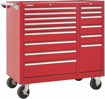 Kennedy Manufacturing 315XR 15-Drawer Rolling Tool Storage/Chest//Box Cabinet/Sliding Drawers, 39", Red