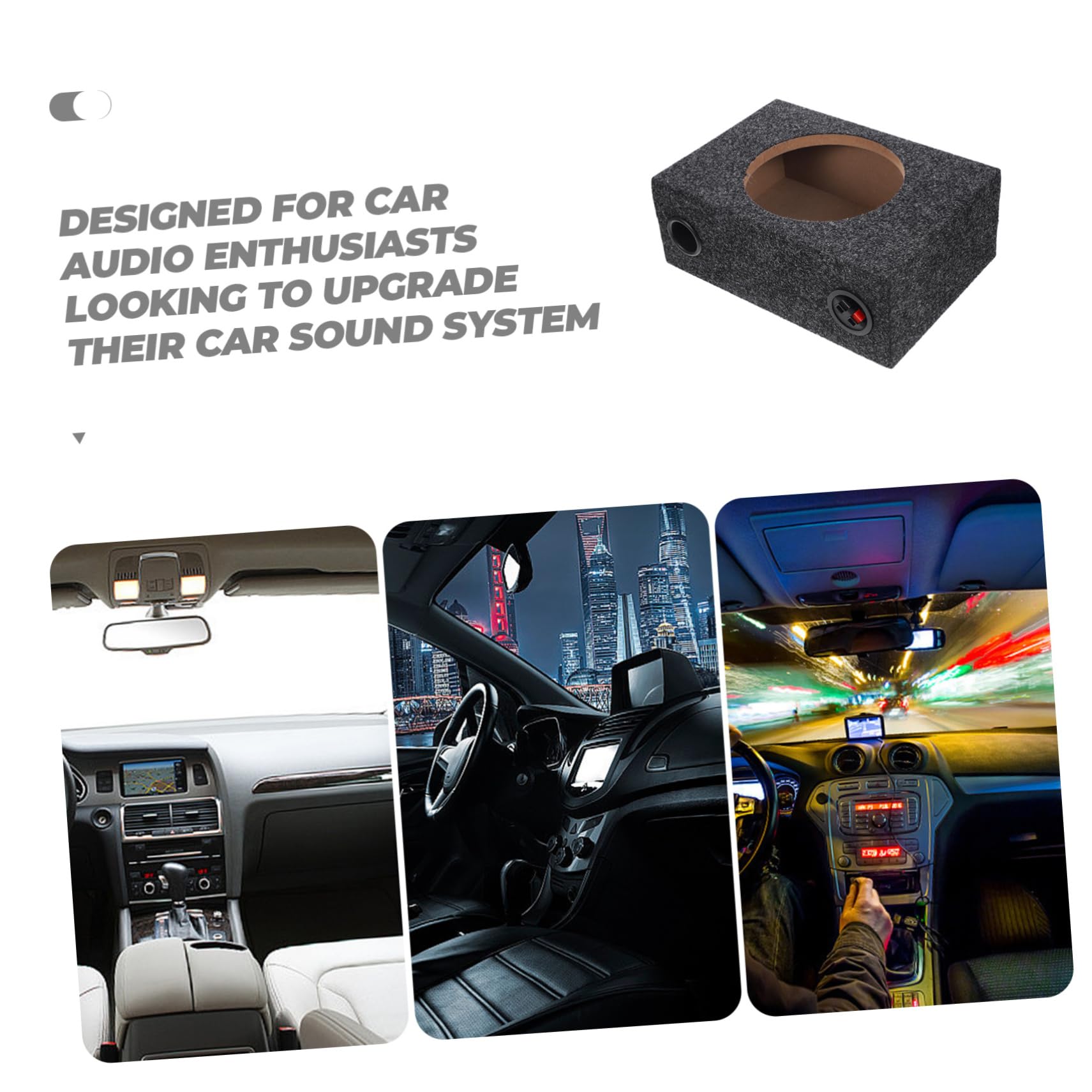 Caja Subcuadro Recintos del Subwoofer del Coche Recinto Alfombrado para Subwoofer Gabinete Subwoofer Alfombrado Sellado Alfombras Área Vocero Felpa Repararse