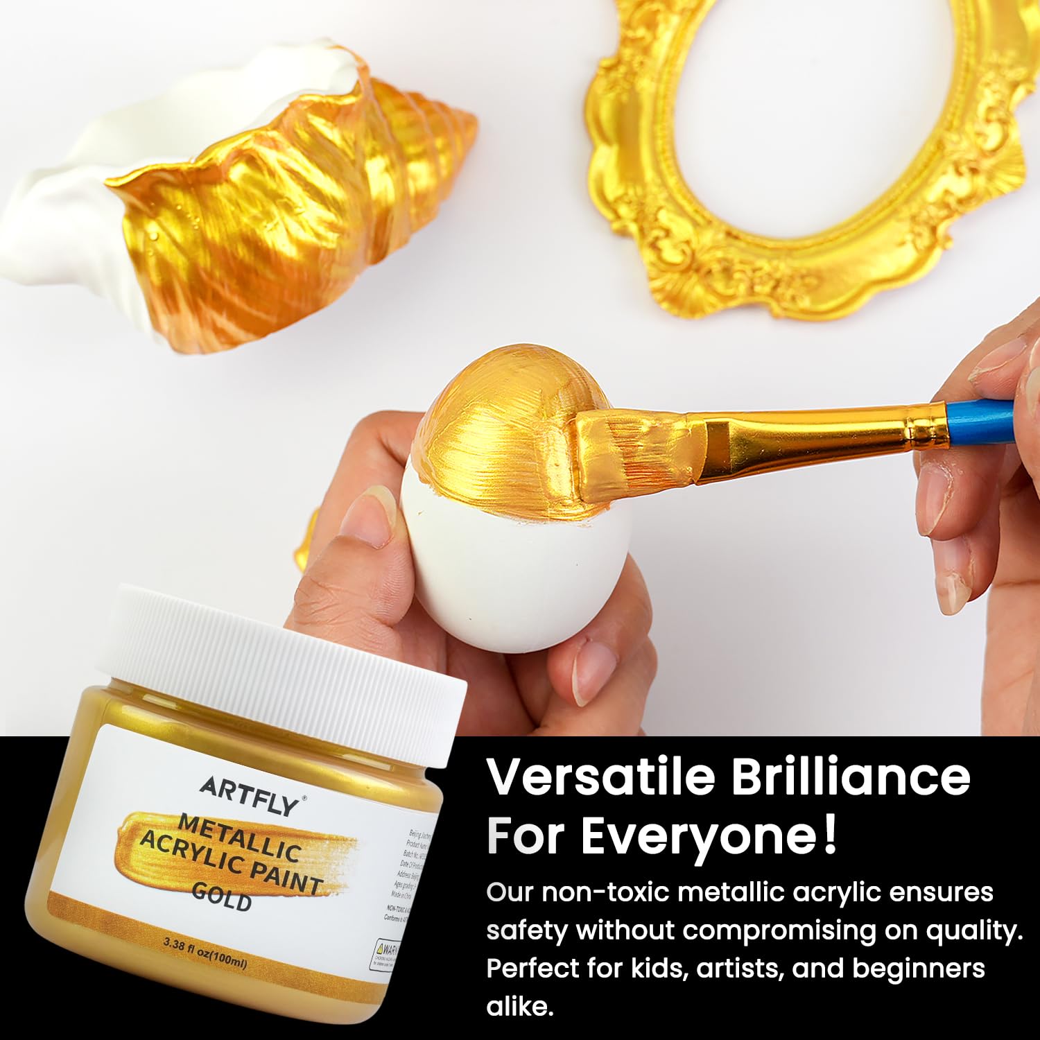 100/300ml Goud Metallic Acrylverf Waterdicht Niet-verbleekt voor Beeldhouwwerk DIY Handgeschilderde Graffiti Vernis Coating  15