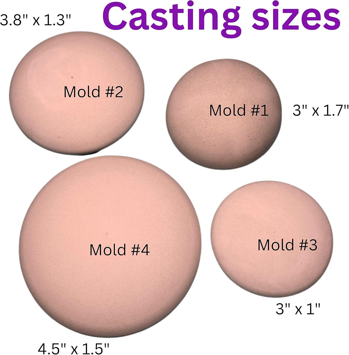 Rock Molds for Painting - 8 pc Round Art Stone Mold Set with Dome Templates - Happy Dotting Company - for DIY Crafts, Dotting Stencil, Mandala Art