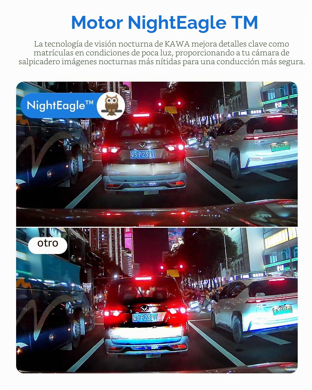 KAWA Dash CAM Coche 3K Frontal, con Tarjeta SD 32GB, Control por Voz, WiFi y App, Estacionamiento 24/7, Sensor G, Visión Nocturna, Grabación en Bucle, Dashcam Camara 360 para Camión y SUV