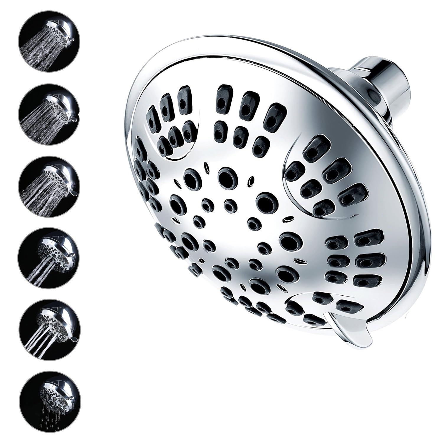 ALTON SHR20800 ABS, 5-INCH, 6-Setting Rain & Massage Flow Overhead Shower and Swivel Joint (Without Arm-Chrome)