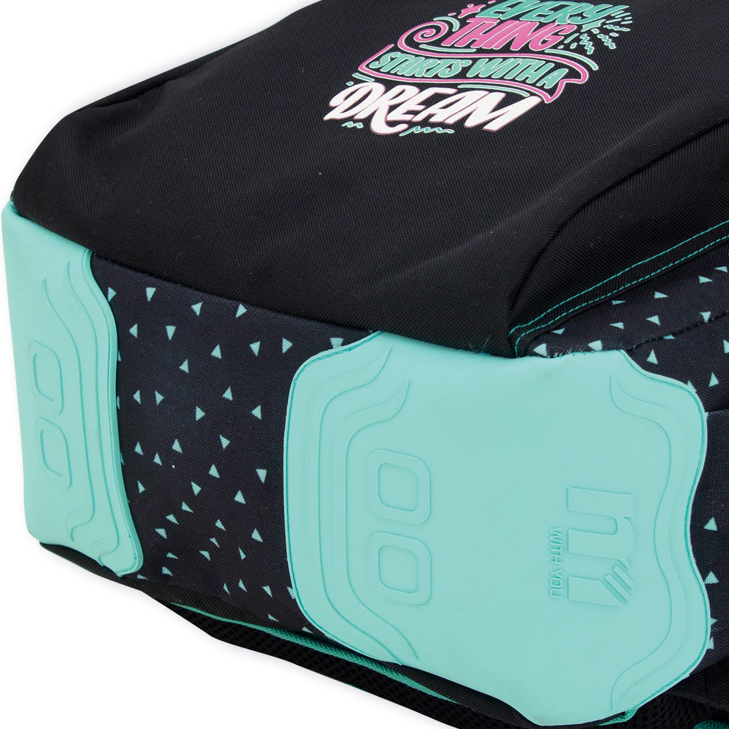 OFITURIA Zaino Scuola Bambina, Zaino Adattabile Auto, Spallacci Ergonomici Imbottiti con Materiale Traspirante, Zaino Bimba con Tasca Frontale e Tasca Laterale