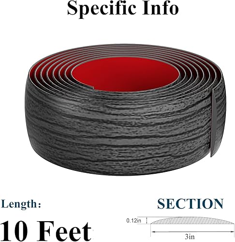 Miniatura 3 de Greymond Tira de transición de piso de 10 pies x 3 pulgadas, laminado adhesivo de vinilo para unir huecos de piso, alfombra, cubierta de umbral,