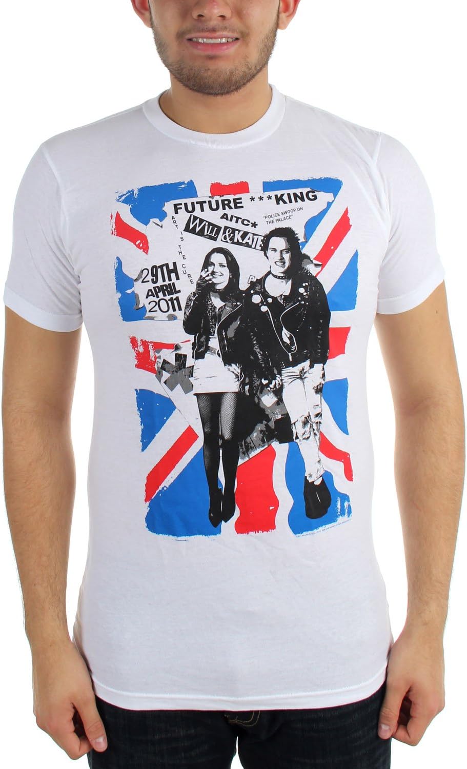 Future King - Union Jack Mens T-Shirt In White