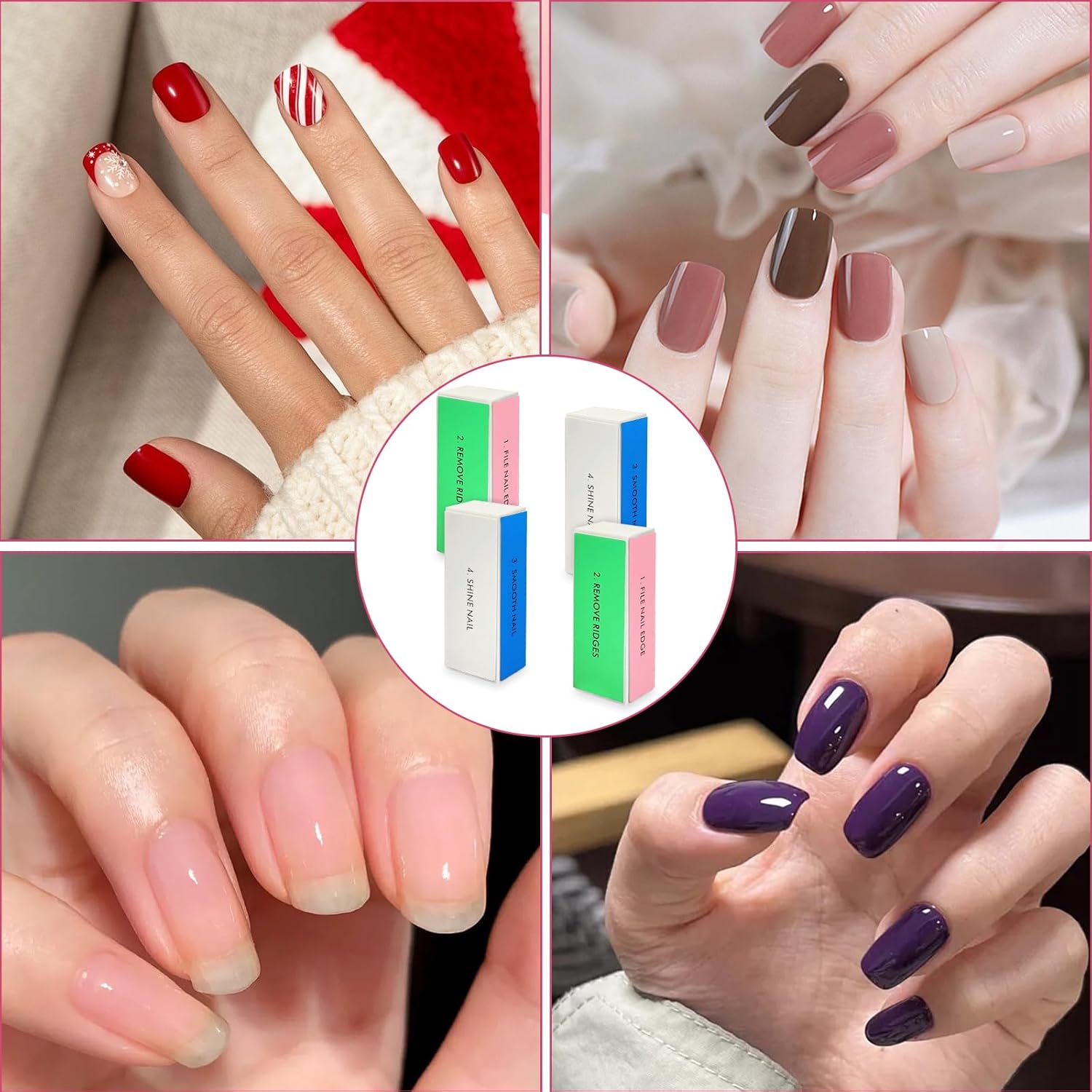 12-Piece White Sponge Nail Buffer Block, 4-Way Nail File and Buffer for Nail Care, Ideal for Salon and Home Manicures - Image 5