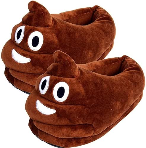 Mose Cafolo~ Emoji Face Wearing Slippers Plush Cotton Soft Warm