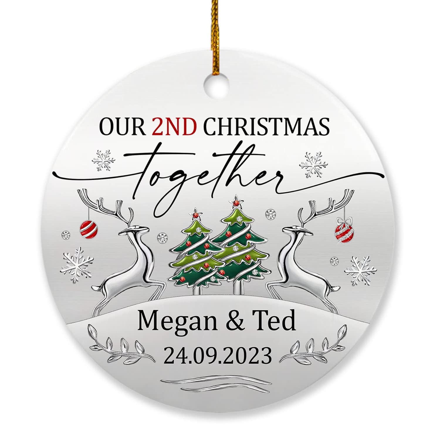 2nd christmas together ornament Clearance