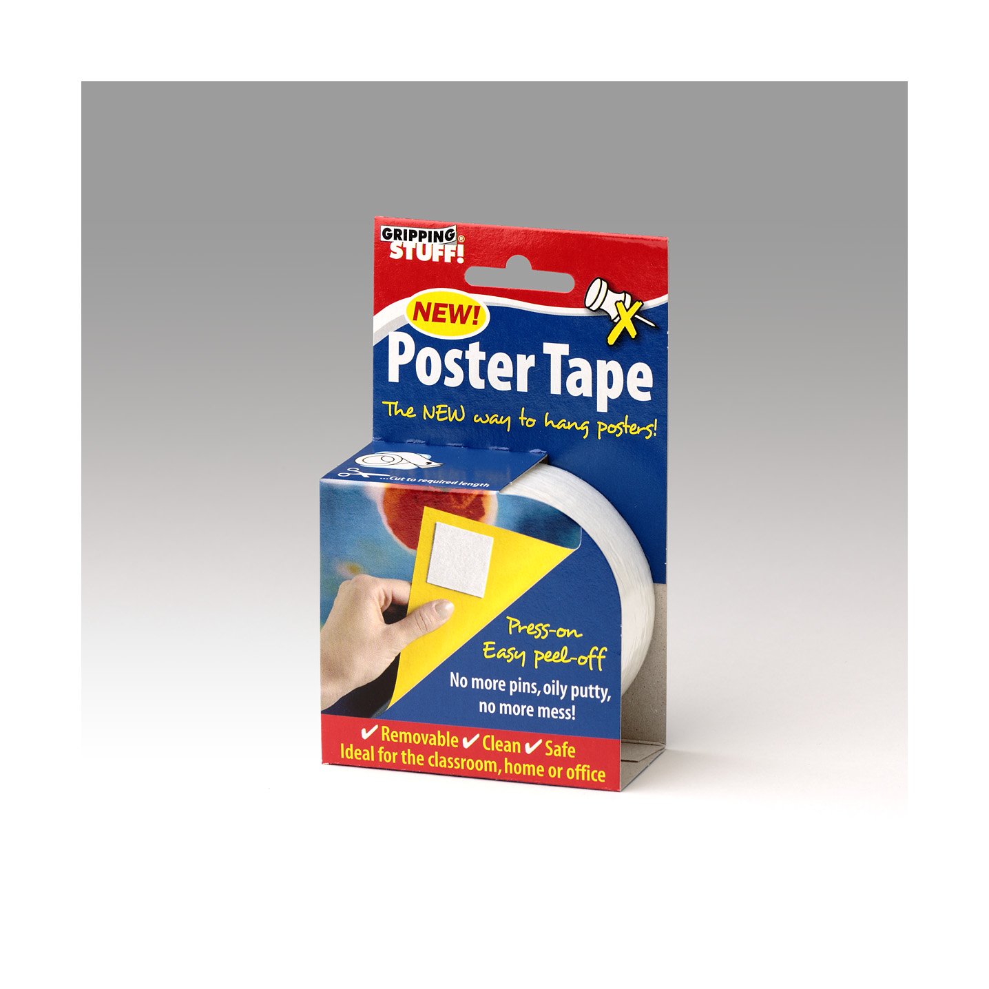 Gripping Stuff Poster Tape White 2m