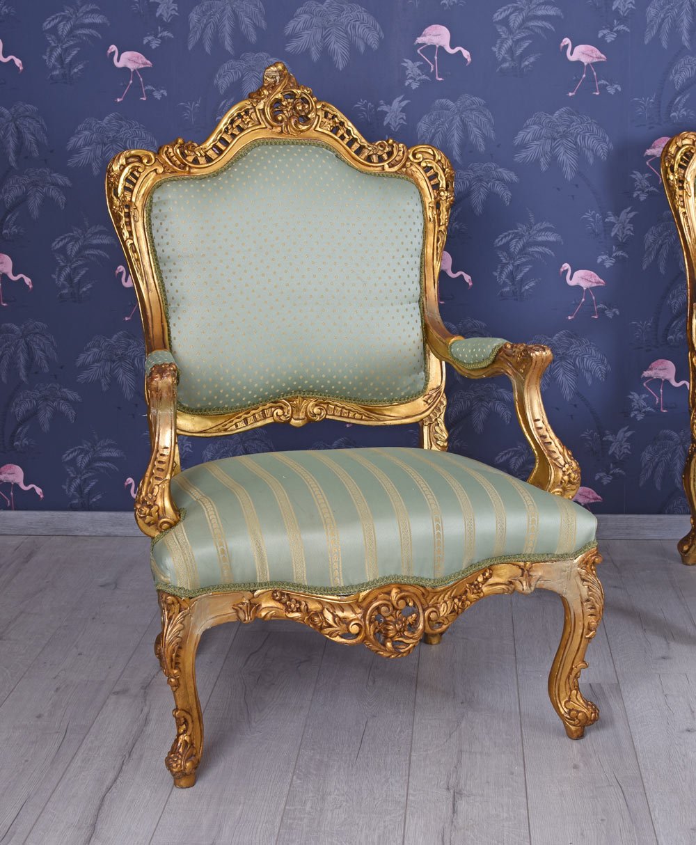 Salonmöbel Sitzgarnitur XXL Sitzmöbel Barock Sofa 4 Sessel Wohnzimmer Palazzo Exklusiv